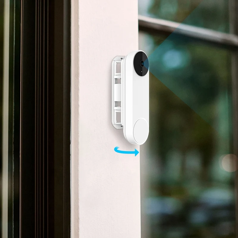 Angle Adjustable Doorbell Bracket Replacement Smart Video Doorbell Bracket Left Right 45 Degree For Google 2021 White