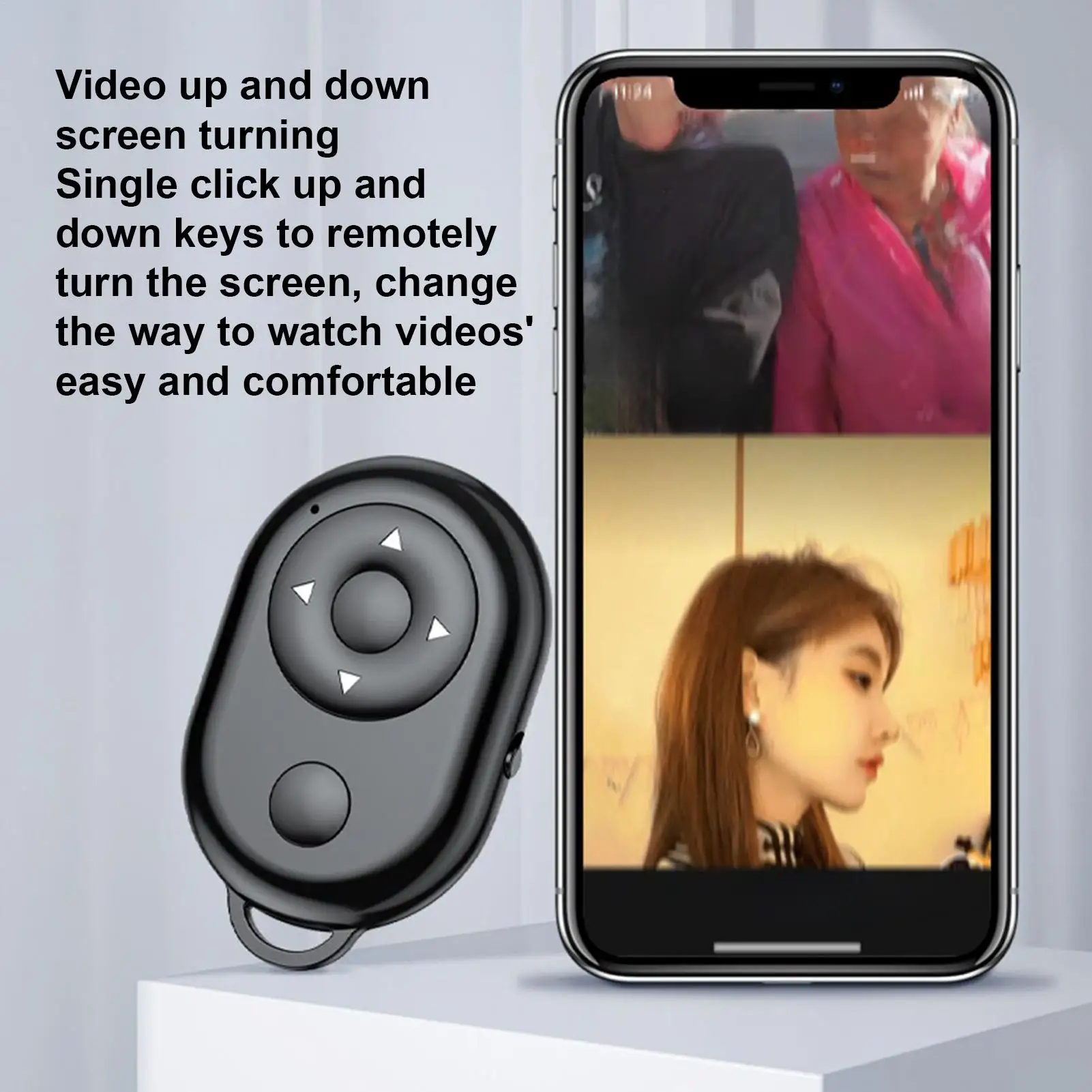 Mini telecomando wireless compatibile con Bluetooth, autoscatto, pulsante dell'otturatore per fotocamera, per video con spazzole Android ForApple Ios