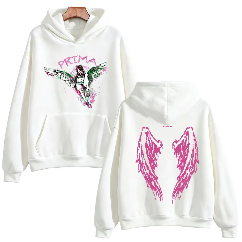 ADELA PRIMA Graphic Print Hoodie ADÉLA Men Women Streetwear Hip Hop Harajuku Y2K Fashion Pullover Grunge Punk Sweatshirt
