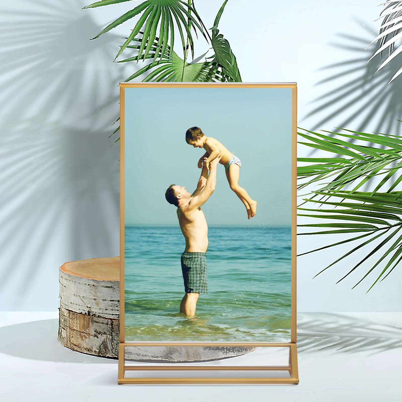 6 Pcs Display Stand Paper Holder Transparent Sign Acrylic For Table Storage Box