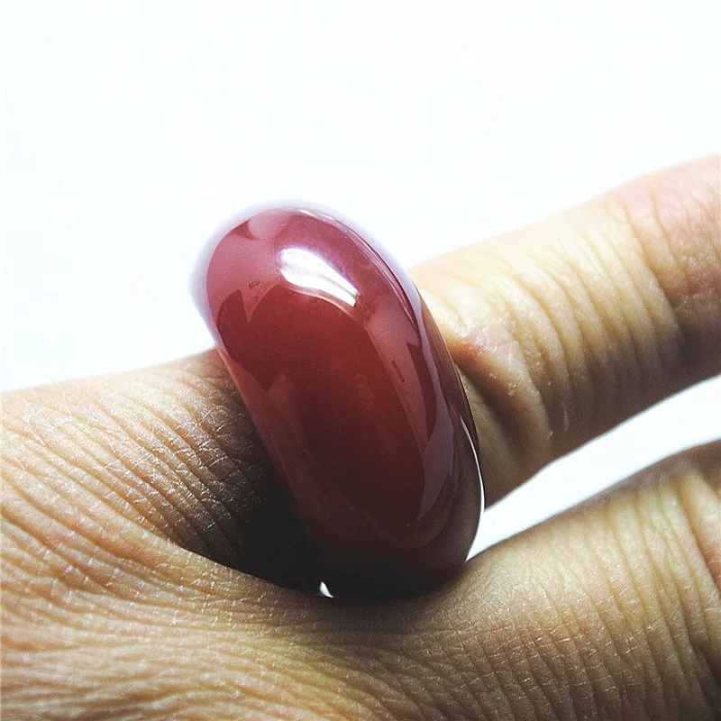 1PC Women Finger Rings Natural Carnelian Material Hole Diameter 18MM 20MM FOR PARTY WEARING GOOD FOR YOUR
