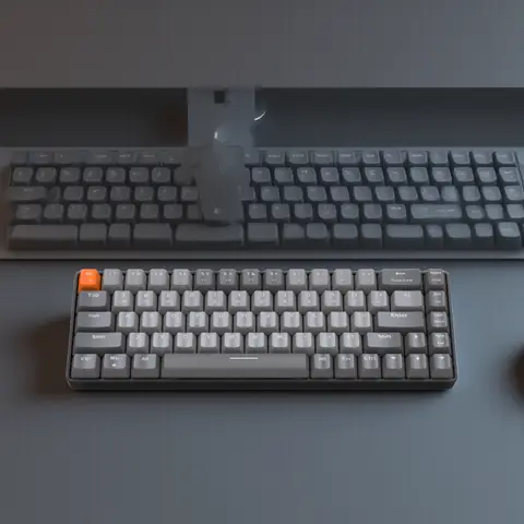60% teclado mecânico sem fio bluetooth modo duplo hot-swap ziyoulang k68 mini teclado 68 teclas interruptor vermelho para pc/iphone ipad
