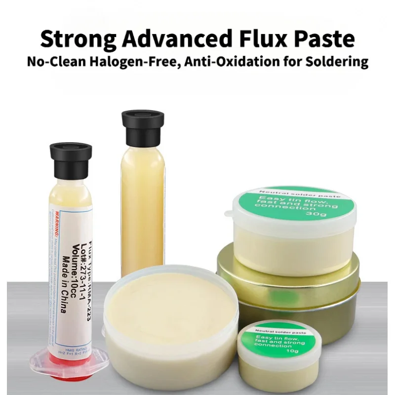 

Strong Advanced Flux Paste, No-Clean Halogen-Free, Anti-Oxidation for Soldering, 100g