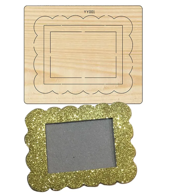 Hollow photo frame wooden die-cutting clipboard craft knife die compatible with most manual die-cutting stamps and dies 2020