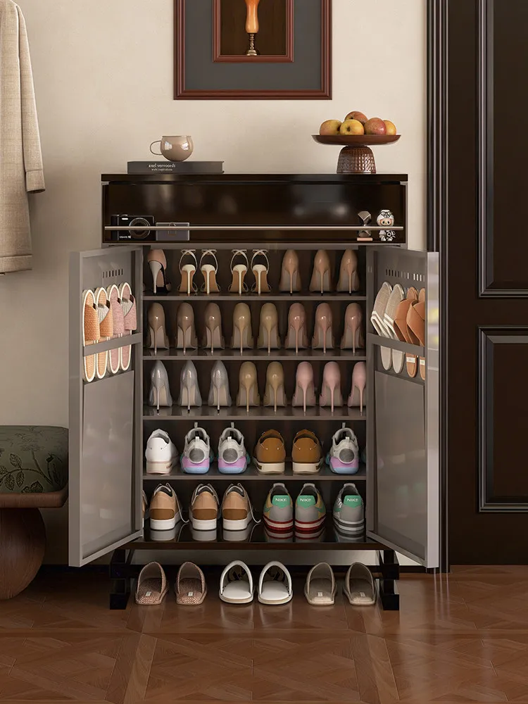 Light luxury, modern simplicity, advanced sense, multi-functional entrance shoe cabinet integrated free installation at the door