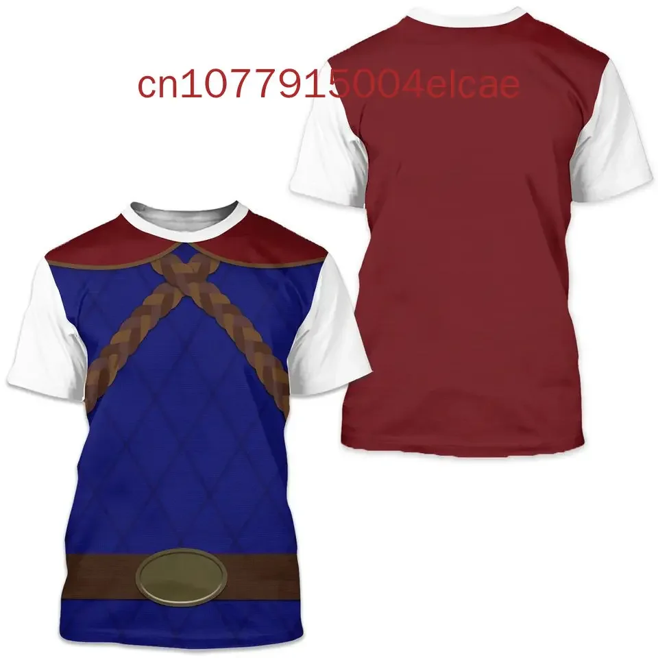 

2025 New Snow White T-shirt 3D Printed Disney Men's Women's And Children's Round Neck Casual Street T-Shirt