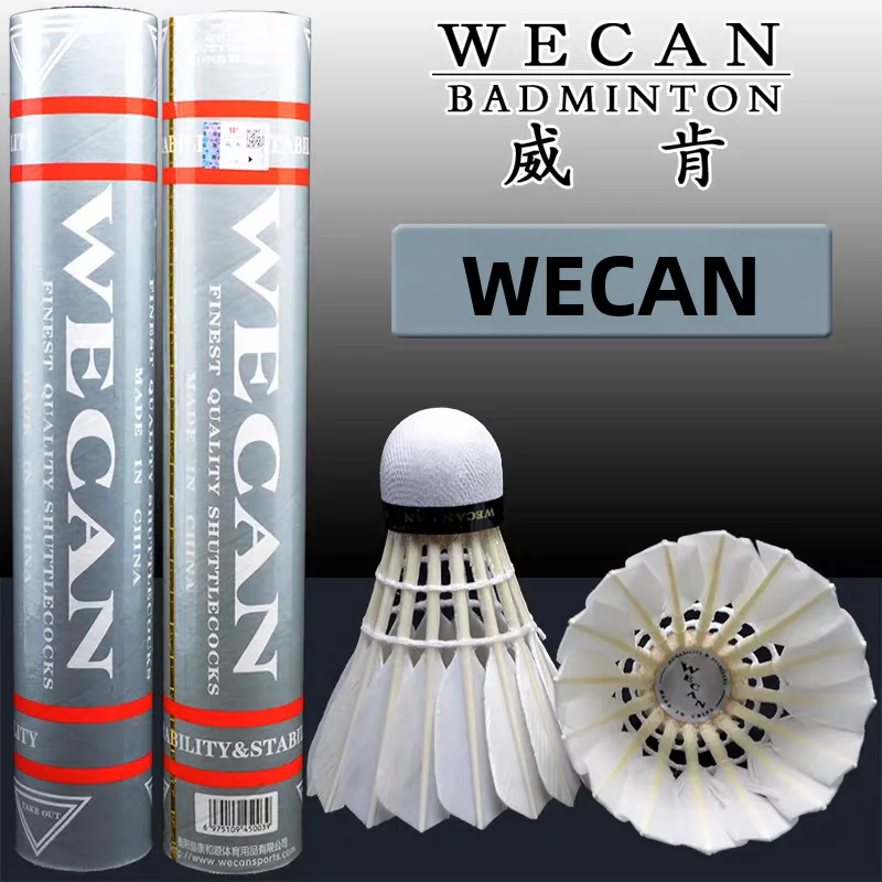 wecan-silver-viking-paquete-de-12-volantes-de-badminton-resistentes-con-estabilidad-de-vuelo-para-entrenamiento-profesio