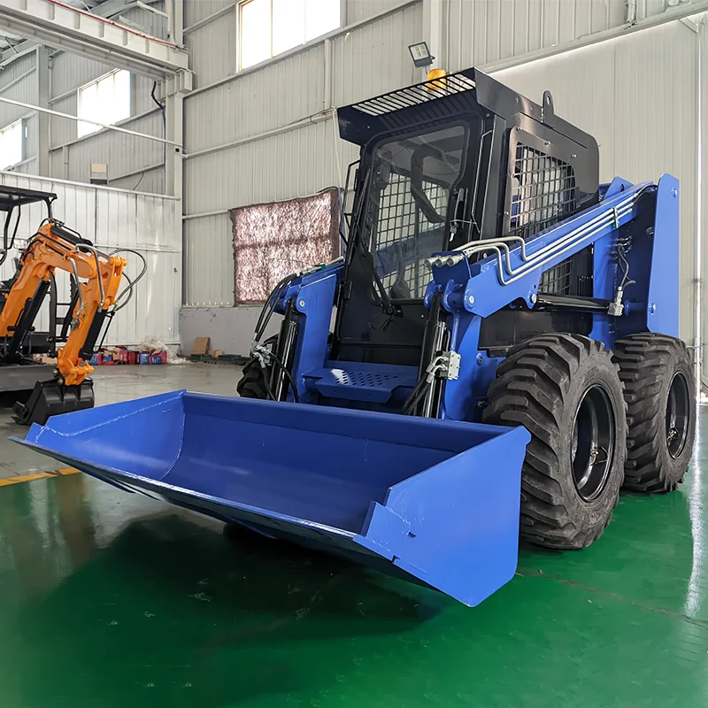 Customized Mini Skid Steer Loader Engine Portable Skid Steer Backhoe Loaders High Quality Small Wheel Loader