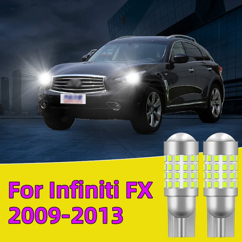 

2PCS For Infiniti FX 2009-2013 Car Led Bulb T10 W5W width lights side marker position Signal Lamp 12V 24V Clearance Lights White