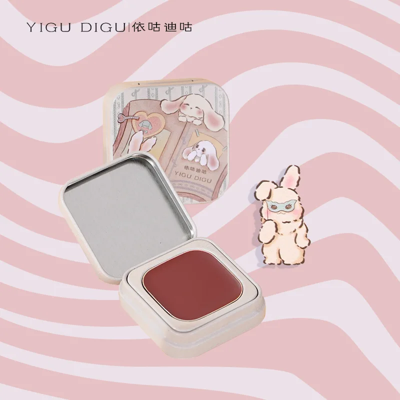 YIGU DIGU Caixa de ferro Creme labial cor fosca blush labial lama multi uso