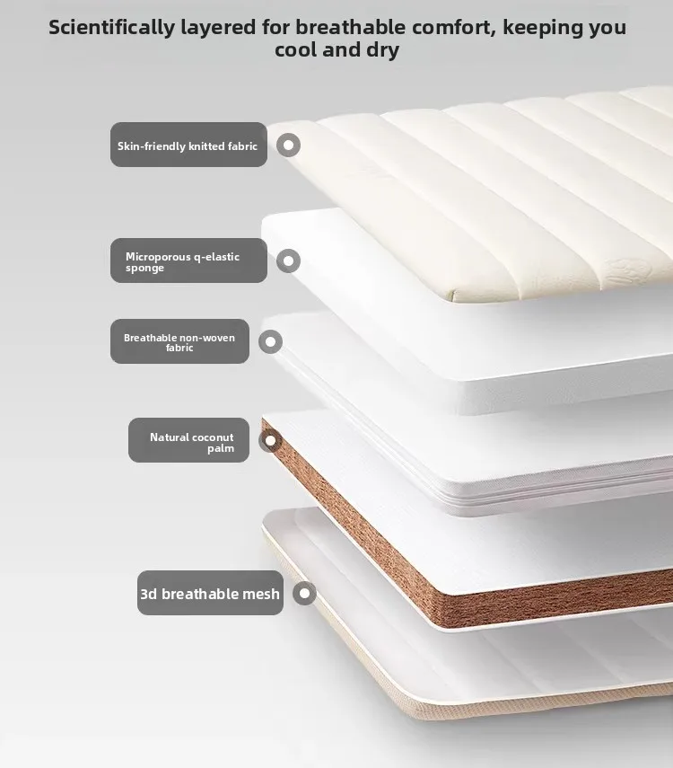 Coconut Palm Baby Mattress Kindergarten Children Splicing Bed Special Sleeping Mat