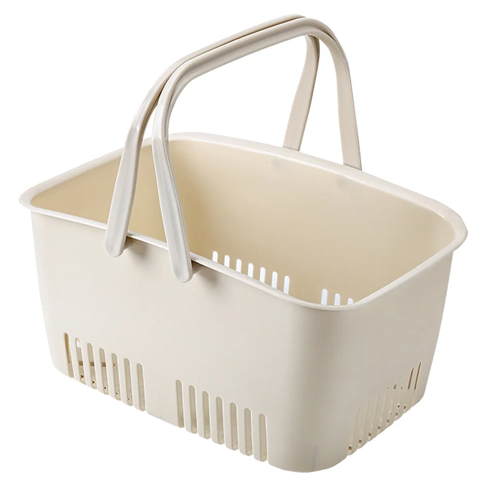 

Portable Bath Basket Bathroom Toiletries Holder Household Hollow Plastic Storage Baskets Bathing Accessory Organizer