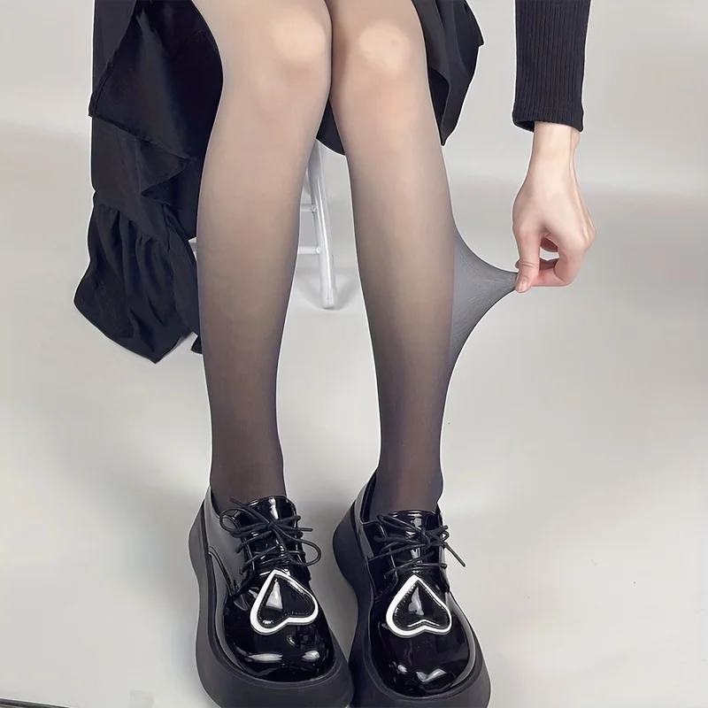 Sommerliche, schmal geschnittene, dünne Strumpfhose für Damen, kontrastfarbene Lolita-Strümpfe und Strumpfwaren, Farbverlauf, sexy, stilvolle, süße Strumpfhose – Detail 1