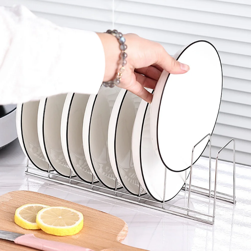 

2Pcs Kitchen Storage Rack Stainless Steel Multi-Function Dish Drying Holder for Countertop with Drainage Design Utensil