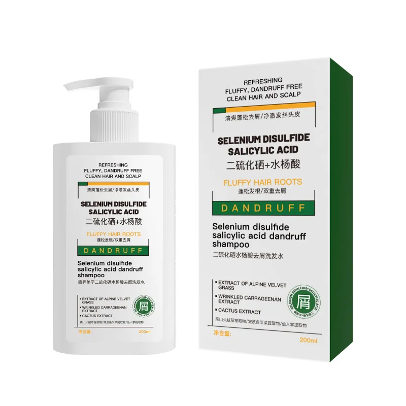 شامبو مضاد للقشرة بحمض الساليسيليك بكبريتيد السيلينيوم 200 مل للعناية بفروة الرأس والتقشير والتحكم في الزيت، نضارة تدوم طويلاً #3