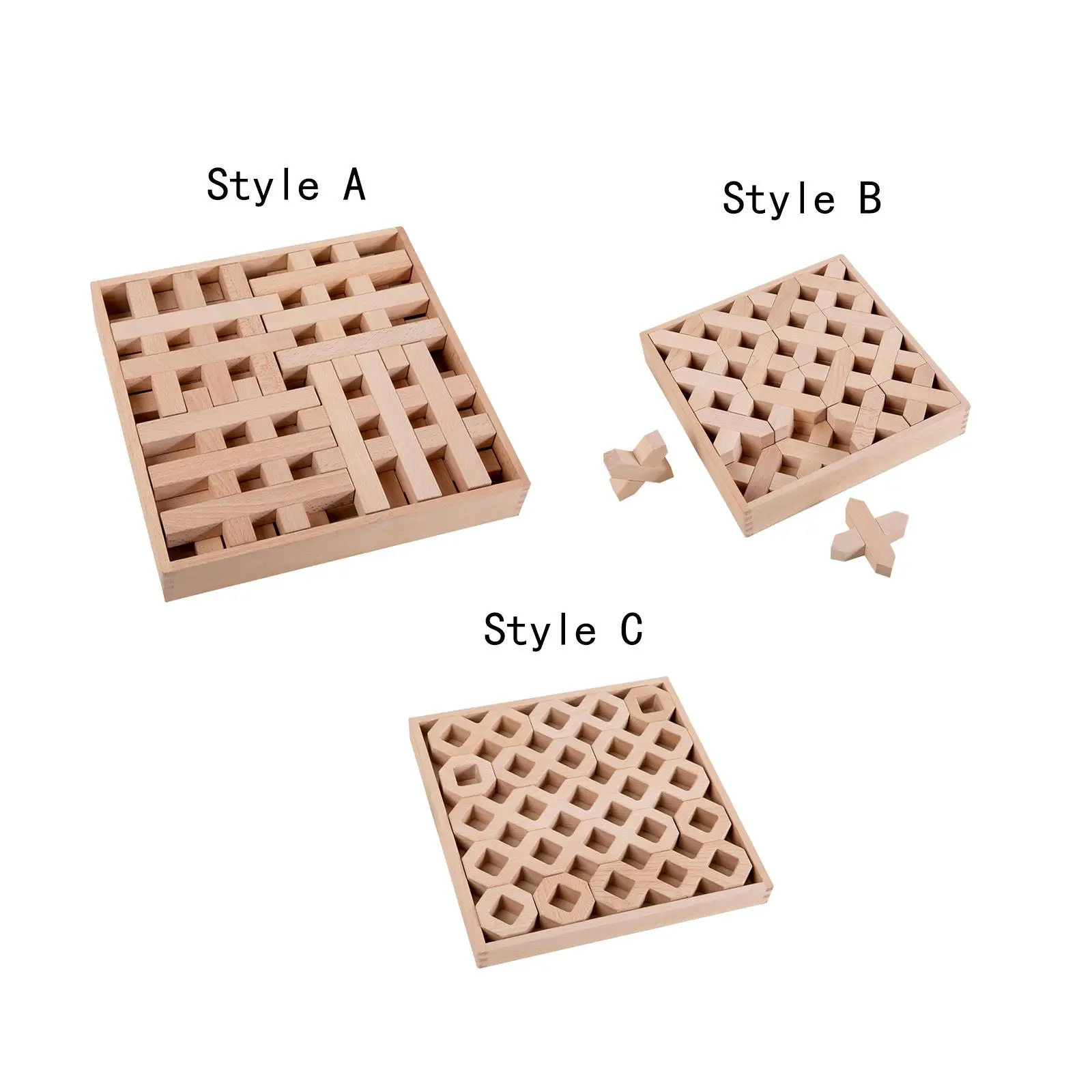 

Wooden Building Blocks Smooth Surface Sensory Educational Preschool Early Learning for Birthday Gift 4-8 Year Old Boys Girls