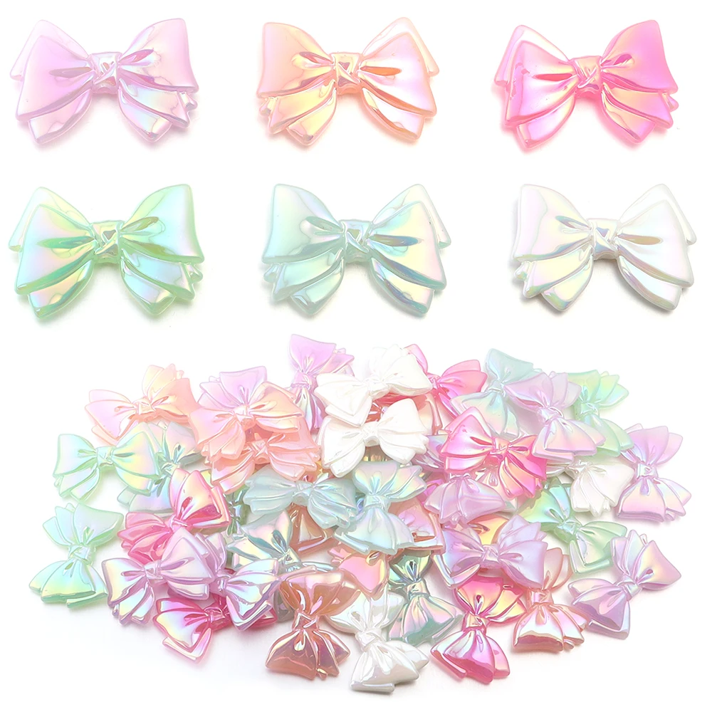 10 stücke Bunte Glänzende Bowknot Perlen Fliege Spacer Acryl Perlen Für Schmuck Machen Diy Armband Halskette Ohrringe Handwerk