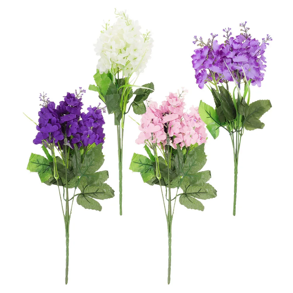 

4pcs Artificial Flower Branches Fade Resistant Decorative Flowers For Wedding Party Office Home Outdoor Festival Diy Craft