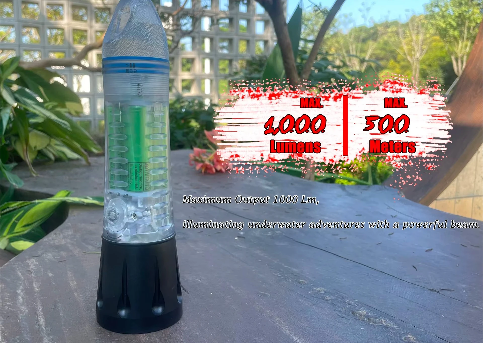 Light 14000mAh Battery 1000 Lumen USB Rechargeable Flashlight LED IP68 Waterproof Torch FITECH F13 Professional Diving