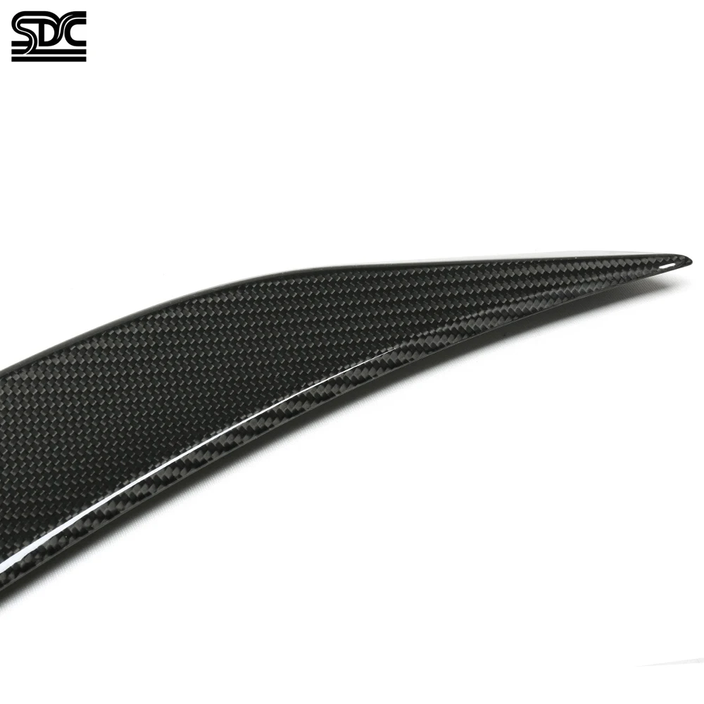 سبويلر خلفي من ألياف الكربون الجافة الحقيقية لسيارات BMW M4 G82 المنافسة G22 4 Series M440i كوبيه 2016 + جناح سبويلر خلفي قطعة واحدة #6