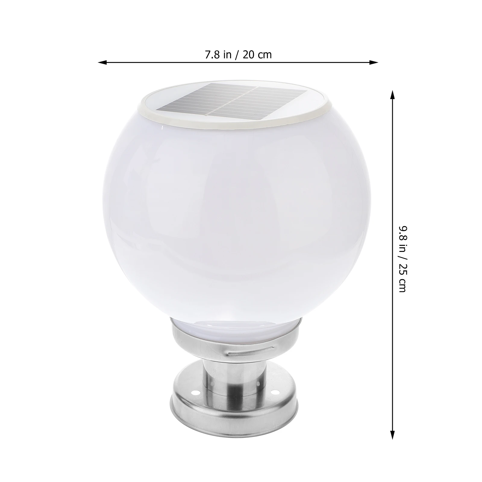 

Column 20cm White for Garden Fence Balcony Outdoor Column Lights Lawn Durable Solar Post Lights Outdoor