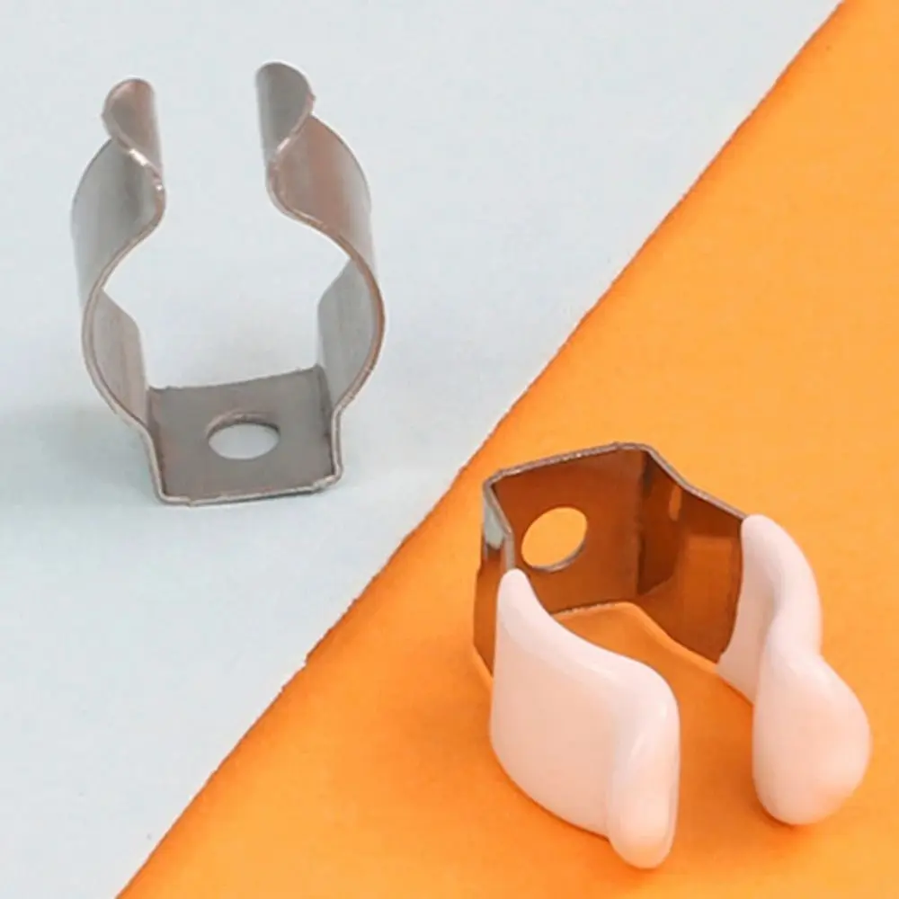 5Pcs Fixing Clips Spring Terry Clip With Rubber Protection Clamp Holders Lamp Tube Clip Base Tool T3/T4/T5/T6/T7/T8/T9/T10