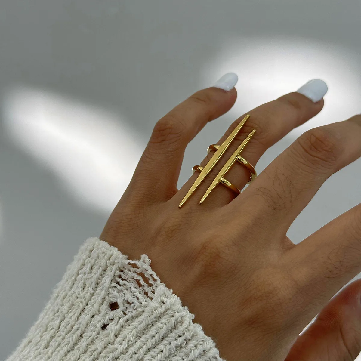 Yori Minimalist Stainless Steel Metal Geometric Open Ring for Women Rust Proof Personalized Jewellery Gift Wholesale