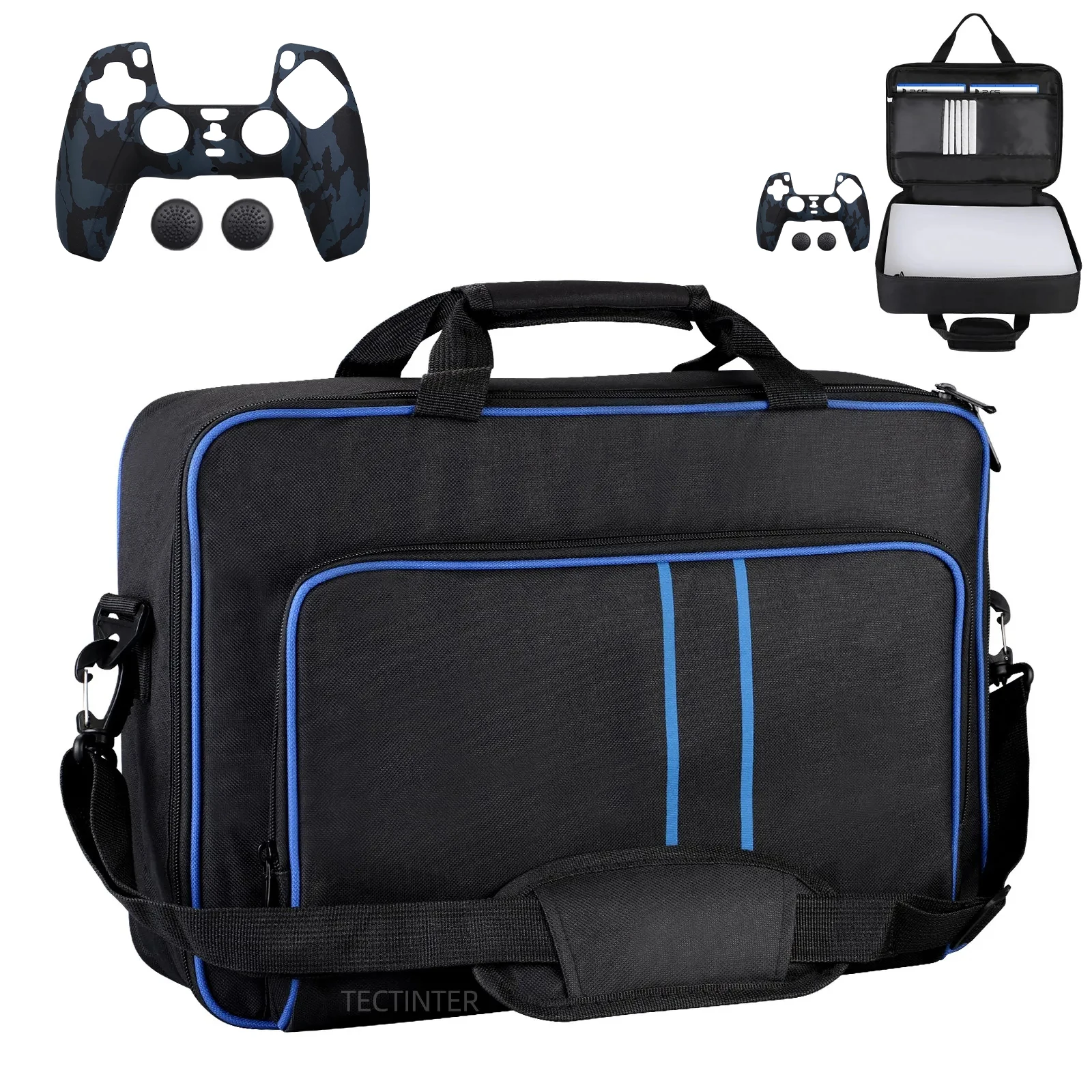 For PS5 Handheld Storage Bag Travel Carrying Case For Sony Playstation 5 Protective Shoulder Big Storage Bag Canvas Case Handbag