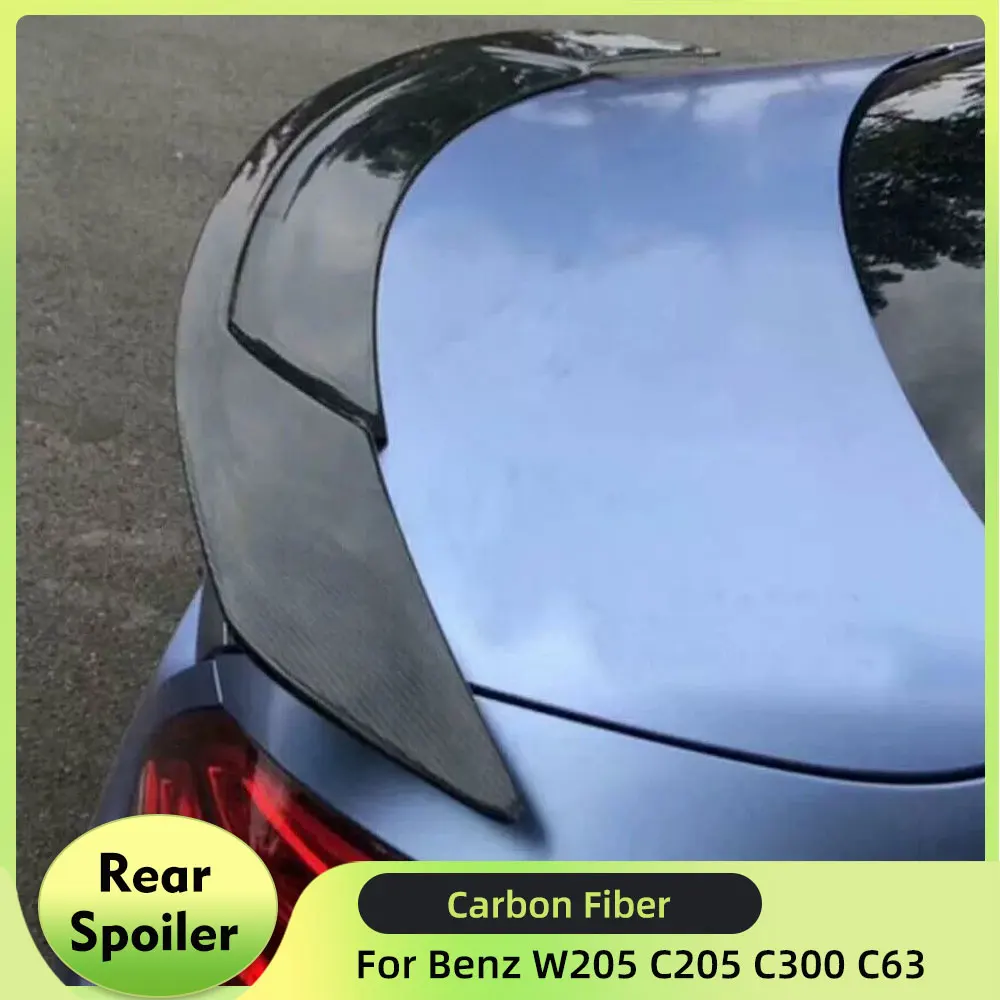 

For Benz W205 C205 C300 C63 Coupe 2015-2021 Carbon Fiber Rear Trunk Spoiler Wing Lip