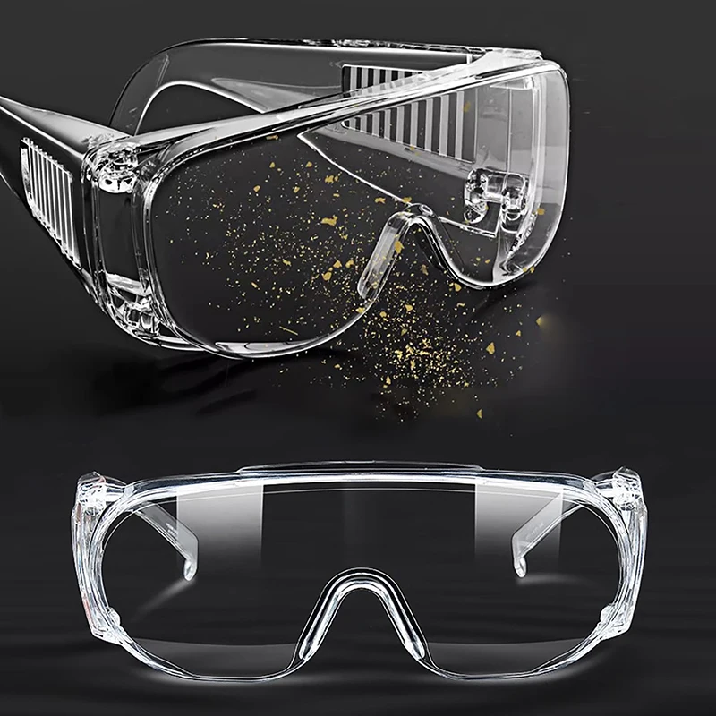 Safety Glasses Goggle Manicure Lab Protective Eye Wear Lens Workplace Anti-Dust Glasses Unisex Transparent Fog&Uv Resistant