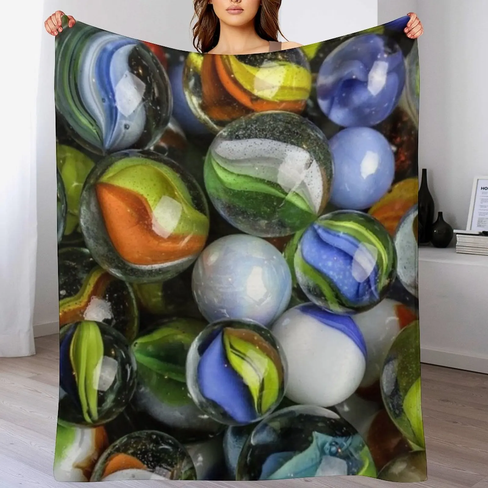

Marble Madness Throw Blanket Wrinkle Resistant Lightweight Blanket