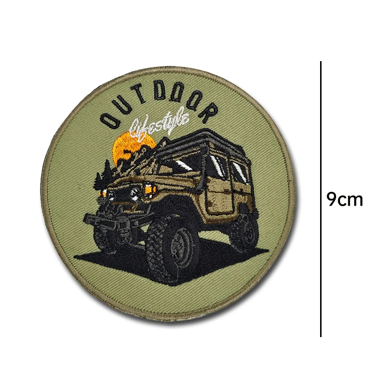 Outdoor off-road vehicle motorcycle Embroidery patches armband cloth patch Cloth Hook Loop Backpack Tactical Badge Applique