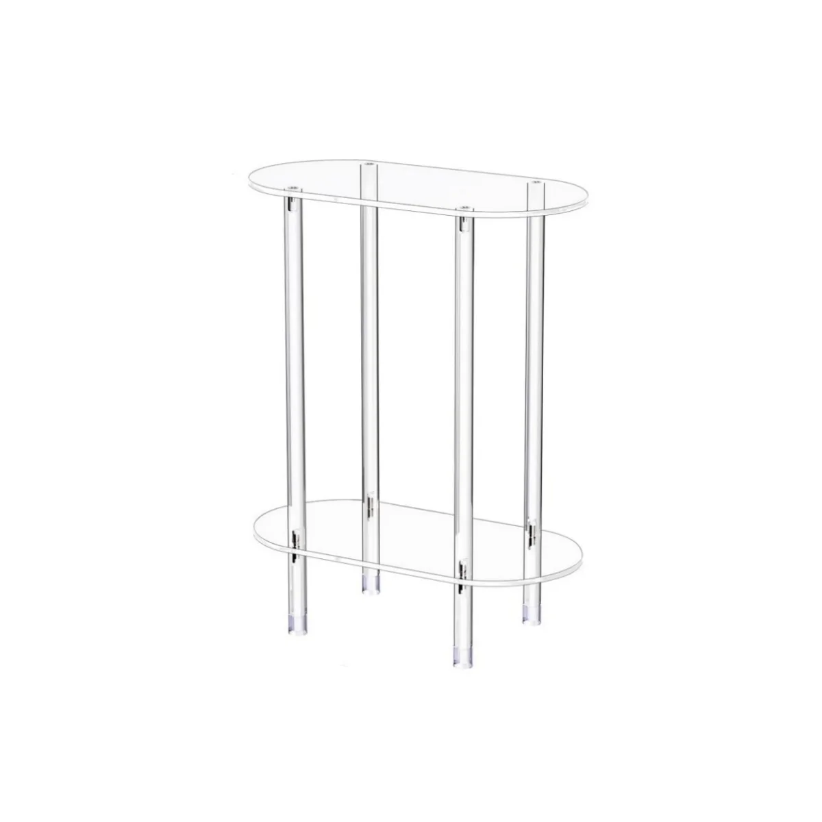 Acrylic Side Tables Acrylic Table 2-Tier Side Table with Storage Small Table for Bedroom End Table for Living Room