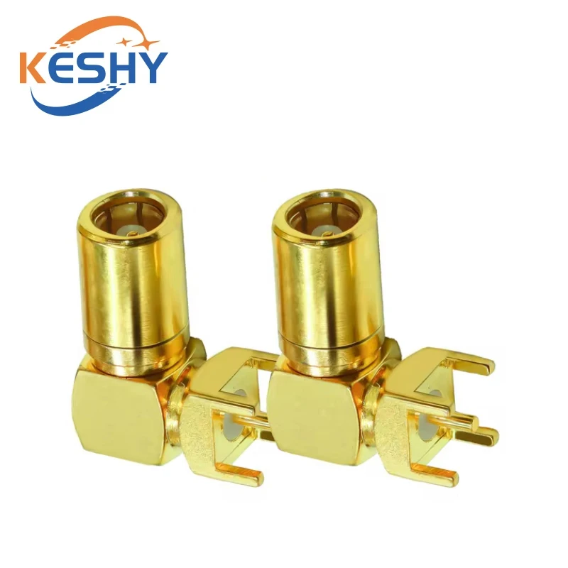1-10PCS SMB PCB Mount Stecker SMB Stecker RF Koaxial Adapter SMB Weibliche Jack Rechten winkel Solder PCB Panel SMB RF Stecker