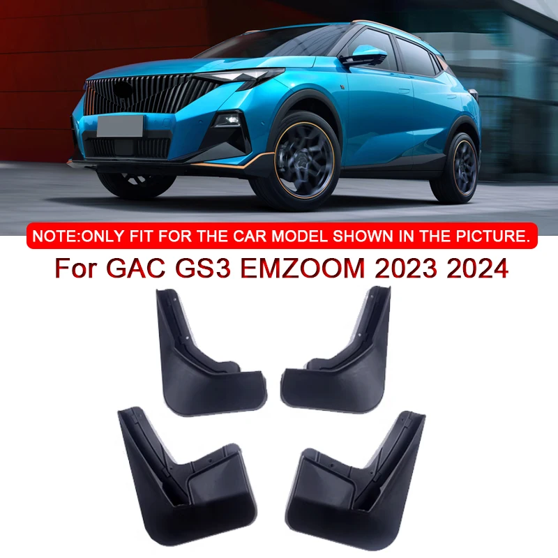 

For GAC GS3 EMZOOM 2023 2024 Car Styling ABS Car Mud Flaps Splash Guard Mudguards MudFlaps Front Rear Fender Auto Accessories