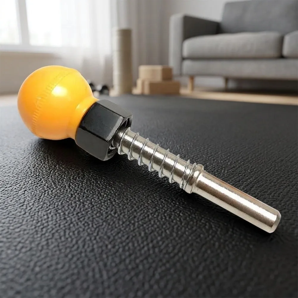 Pull Pin for Inversion Table Leg Clamp Lever with 18mm Internal Thread and Manual Release via Yellow Ball Head
