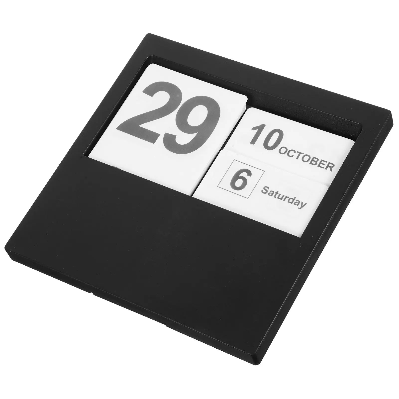 

Wooden Desk Calendar Perpetual Block Calendar No Year Printed Reusable Office Home Decor Tabletop Standing Daily Use Elegant