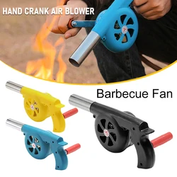 Outdoor Cooking Barbecue Blower Portable Hand Crank Fan Air Blower Grill Picnic Camping Stove Accessories Barbecue Tools