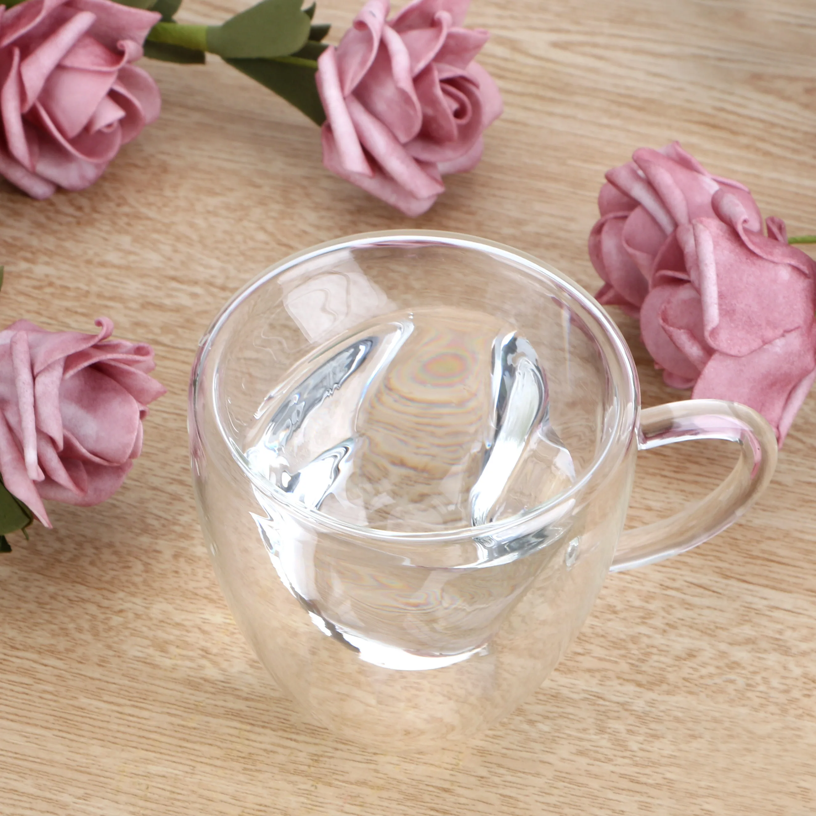 180ml/240ml Heat-Resisting Drinkware Double Wall Glass Mug Heart Love Shaped Tea Beer Mug Juice Cup Coffee Cups Mug Gift