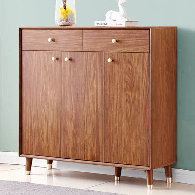 

S Modern Wooden Luxury Shoe Cabinet Storage Organizer Home Furniture Entryway Large Space Saving
