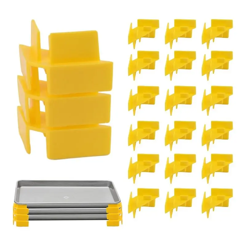 A19F-Tray Stackers,24Pcs Tray Stackers, Tray Stackers Sets For Harvest Right Freeze Dryer Accessories Cabinet Pantry