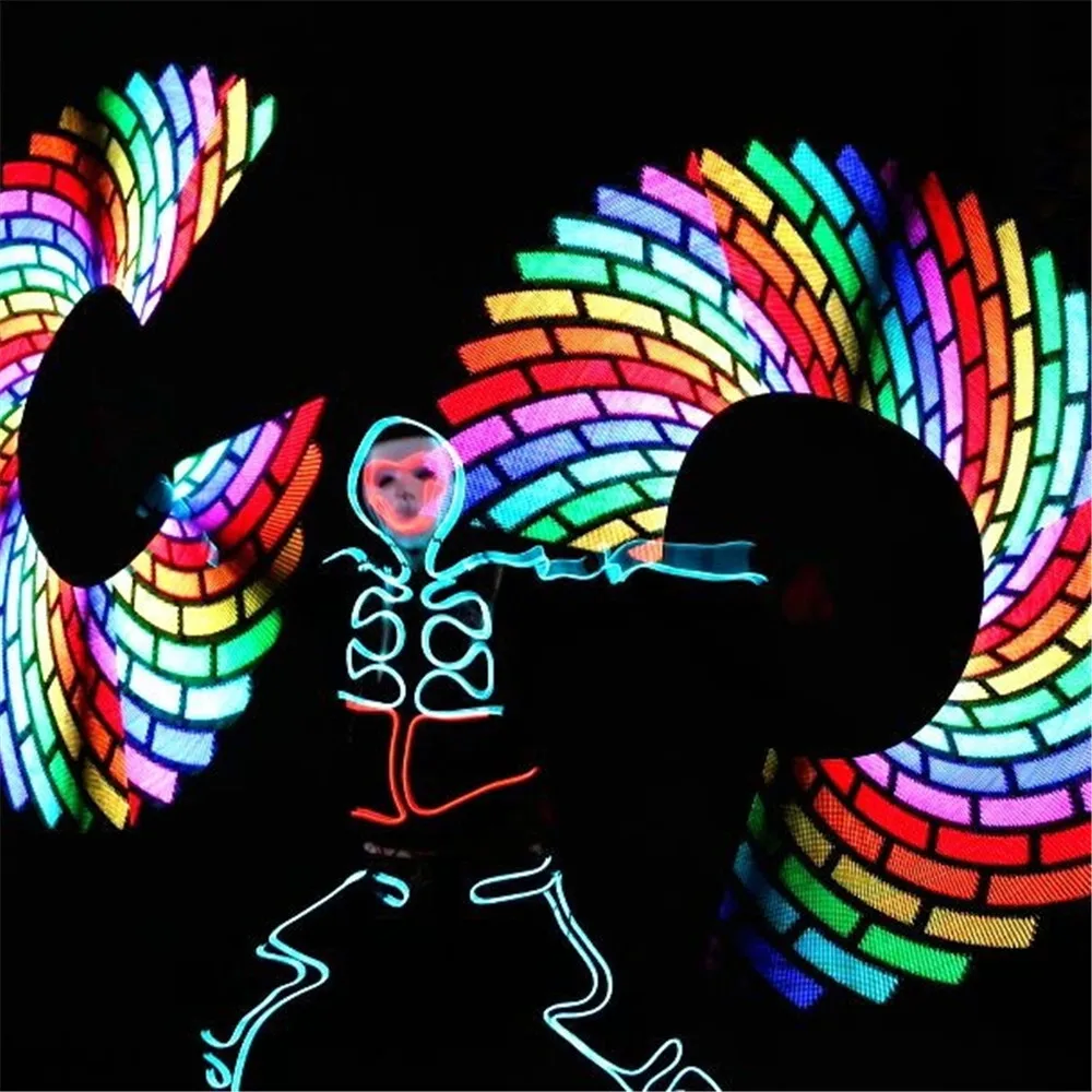 Magicool Acrylic 47cm Length 80 Pixels Glowing Led POI Stick Programmable USB Charger Bar Stage Show DJ Christmas Lighting Props