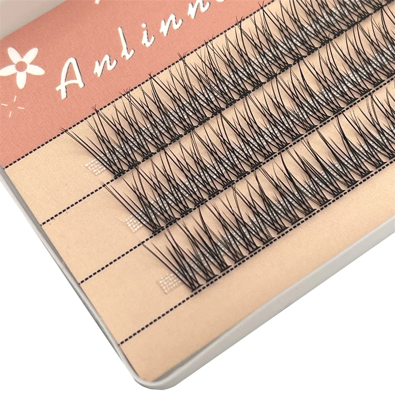 120 clusters of fish tail shaped makeup Eyelashes, natural and soft False Eyelashes, self grafting mink eyelash extension tool