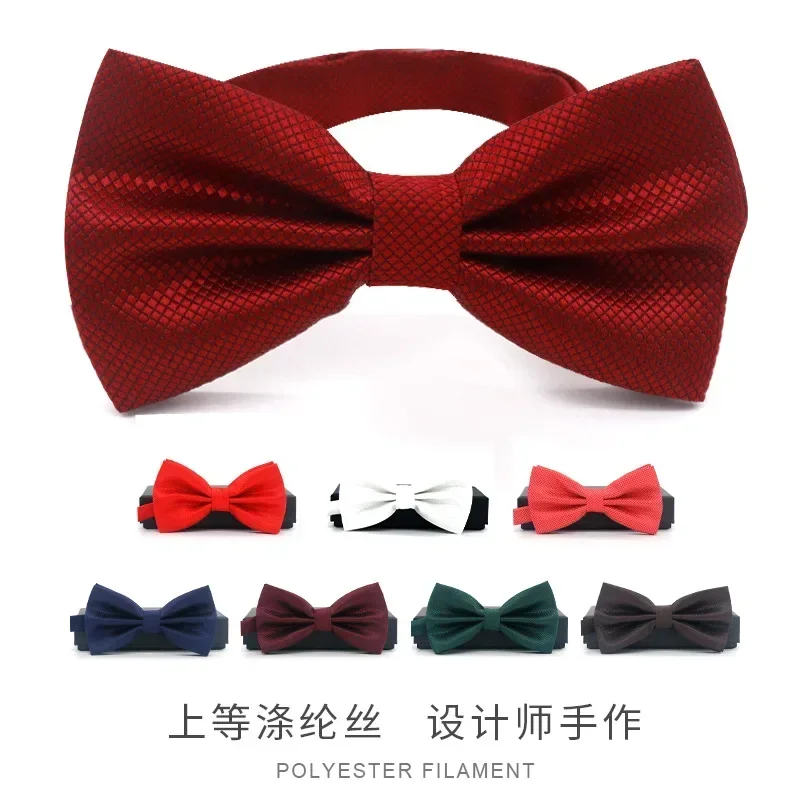 Wholesale men's solid color formal dress wedding bow tie wedding bow tie male groom best man bow tie