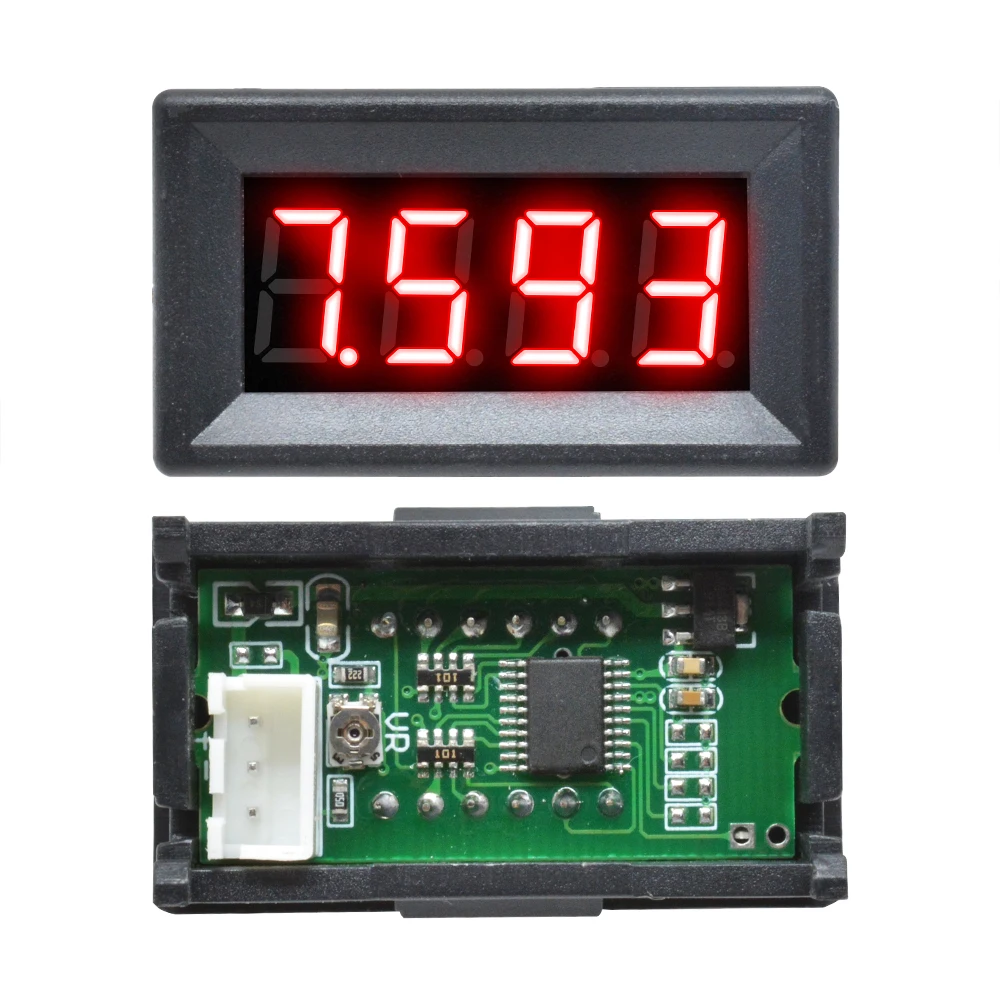 DC 0-100 V 0,36 Zoll LED Digital Voltmeter 4 Bit Mini Spannungsmesser Volt Instrument Werkzeug 3 Drähte Rot Grün Blau Display DIY 0,36 Zoll