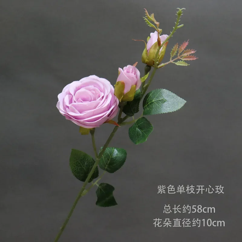 

10pcs Single Branch Artificial Roses Flowers Wedding Supplies Fake Flowers Living Room Layout Hotel Design Decoration Mariage