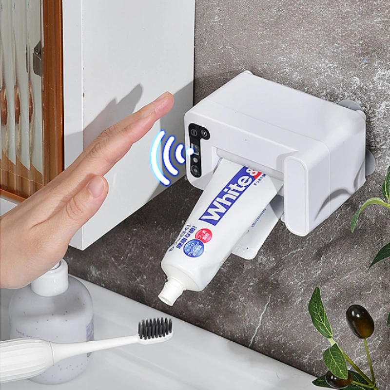 

Автоматический дозатор зубной пасты - бесконтактная настенная соковыжималка для ванной комнаты, без дозирования на батарейках