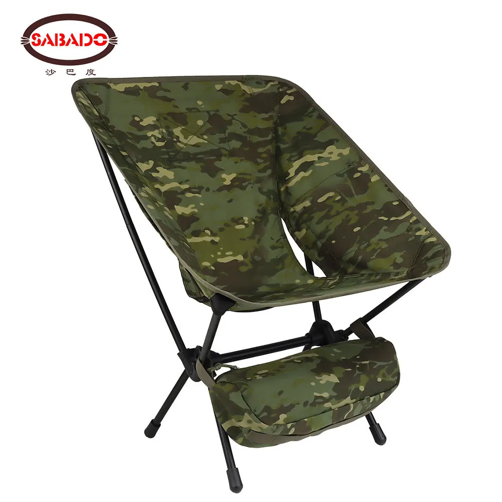 

Tactical Outdoor Travel Camo Chair Ultralight Portable Camping Wild Survival Climbing Hiking Picnic BBQ CS Seat Rest Tool Nylon