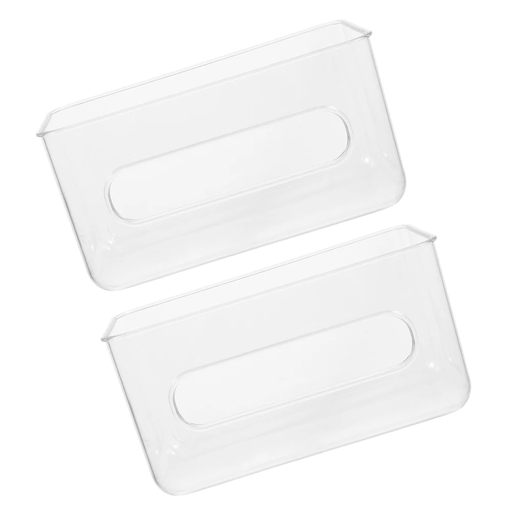

2 pcs WallMounted Mask Box Transparent Storage for Gloves Eye Masks Clear Dispenser Home Use Glove Holder Plastic Keeper