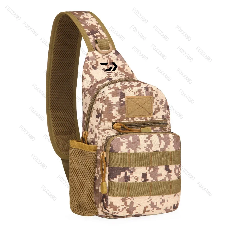 Outdoor Tactical Camouflage Kettle Chest Pack Bags Men Hiking Backpack Nylon Hunting Fishing Molle Army Trekking Shoulder Bag